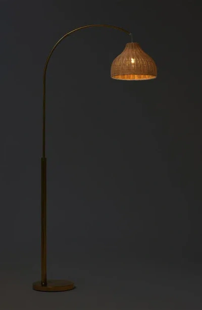 Brightech Lark 75" Boho Wicker Led Floor Lamp With Rattan Empire Shade, Bulb Included In Neutral