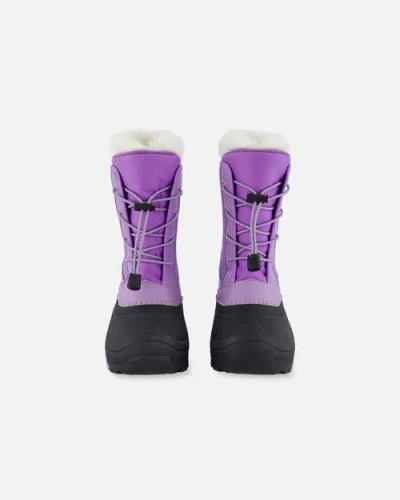 Deux Par Deux Winter Boots With Removable Liner In Purple