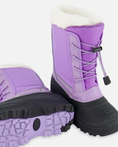Deux Par Deux Winter Boots With Removable Liner In Purple