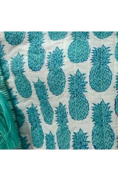 Mer St. Barth La Plage Ruffle Pouch In Blue