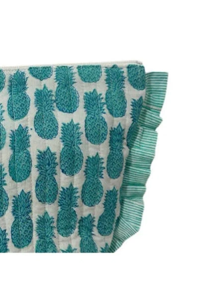 Mer St. Barth La Plage Ruffle Pouch In Blue