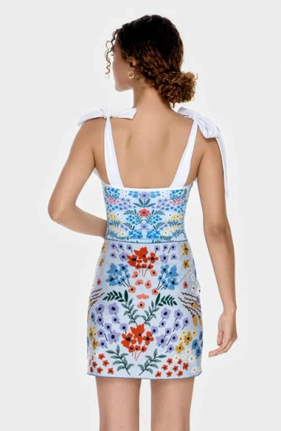 Jessie Zhao New York Swim Cover Up Skirt-blue Garden