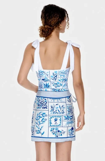 Jessie Zhao New York Swim Cover Up Skirt-blue Garden
