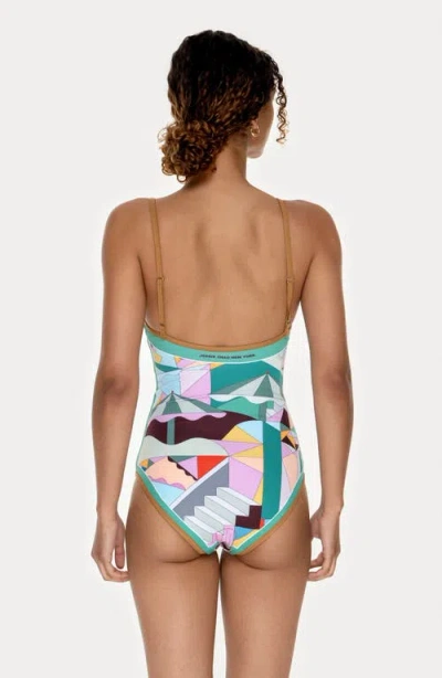 Jessie Zhao New York Jungle Adventure Reversible V-neck One-piece Swimsuit In Multi