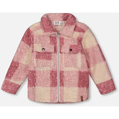 Deux Par Deux Zipped Plaid Overshirt