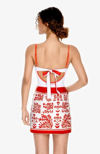 Jessie Zhao New York Swim Cover Up Skirt-red Coral