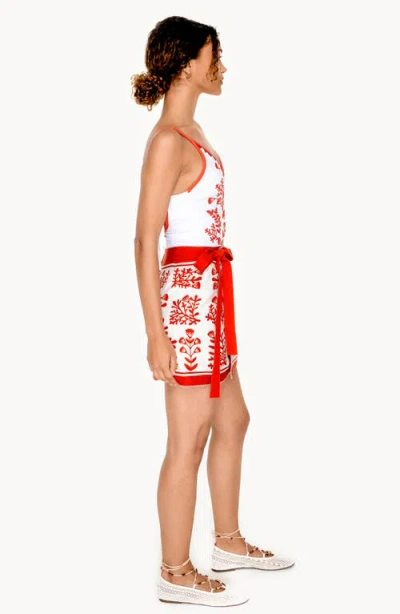 Jessie Zhao New York Swim Cover Up Skirt-red Coral