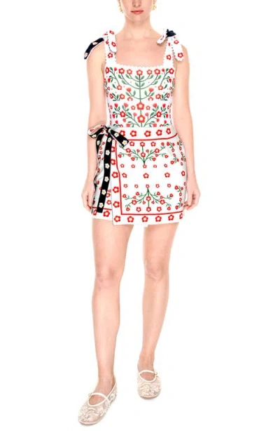 Jessie Zhao New York Swim Cover Up Skirt-night Garden In Black