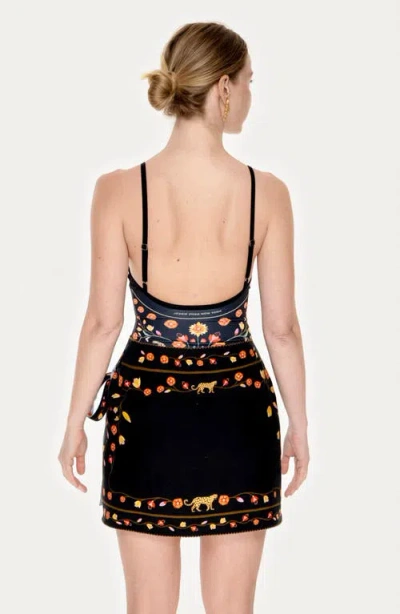 Jessie Zhao New York Swim Cover Up Skirt-night Imagination In Multi