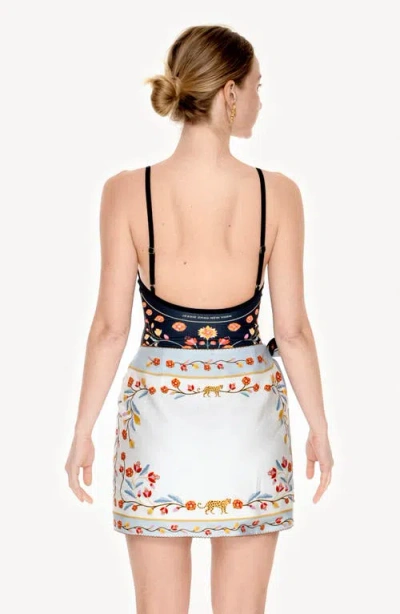 Jessie Zhao New York Swim Cover Up Skirt-night Imagination In Multi