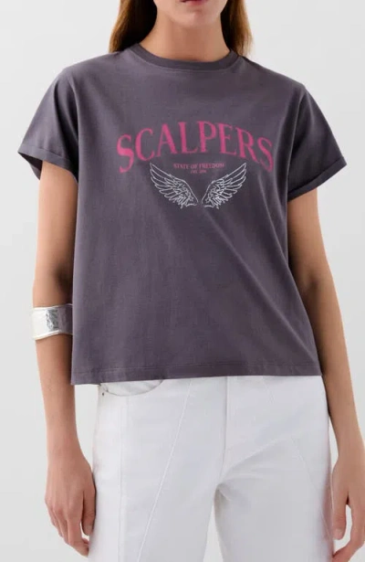 Scalpers Scp Wings Tee In Gray