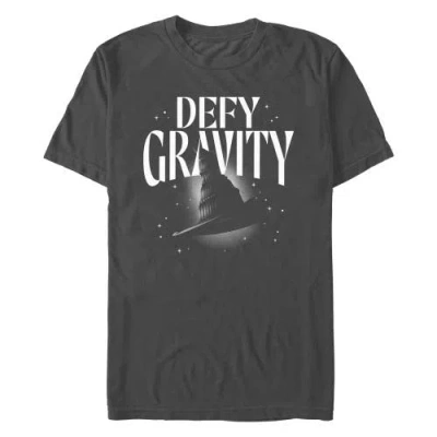 Wicked Defy Gravity Witch Hat Graphic T-shirt In Gray