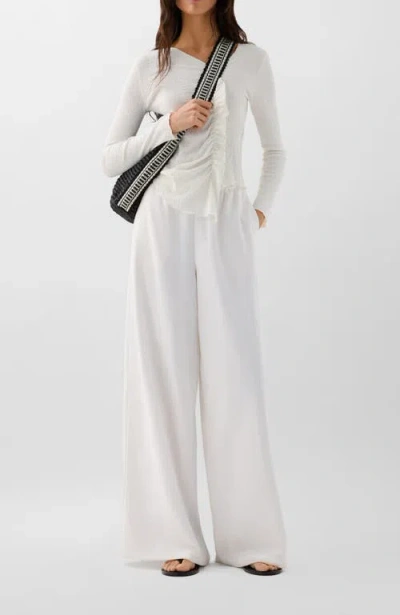 Scalpers Wrinkle Ls Tee In White