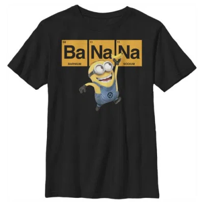 Despicable Me Boy's  Minions Elements  Graphic T-shirt In Black