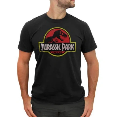 Jurassic Park T Rex Logo  Graphic T-shirt In Black