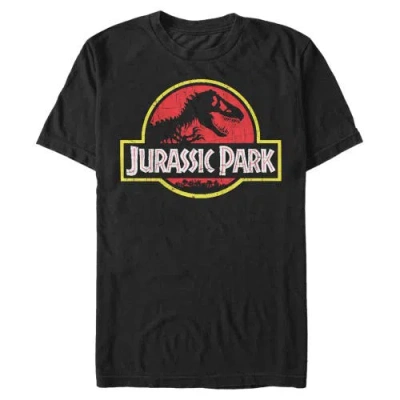 Jurassic Park T Rex Logo  Graphic T-shirt In Black