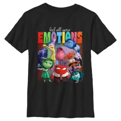 Inside Out 2 Boy's  Feel All Your Emotions  Graphic T-shirt In Black