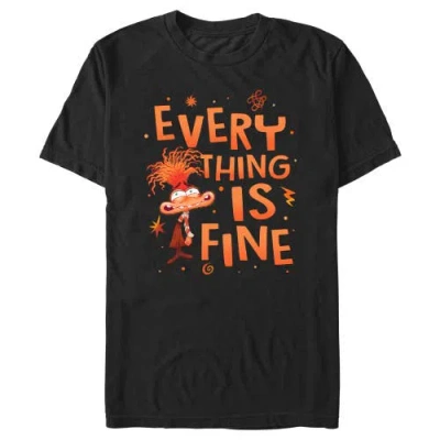 Inside Out 2 Anxiety Everything Is Fine  Graphic T-shirt In Black