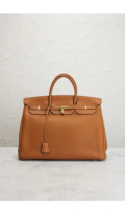 Fwrd Renew Hermes Togo Birkin 40 Handbag In Gold