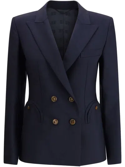 Blazé Milano Navy Blue Wool And Mohair Blazer First Class