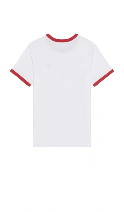 Levi's Retro Embroidered Ringer Tee In White