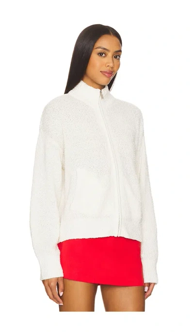 Sanctuary Boucle Knit Bomber In White