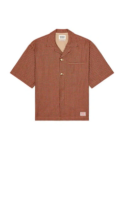 Scotch & Soda Micro Geo Print Regular Fit Camp Shirt