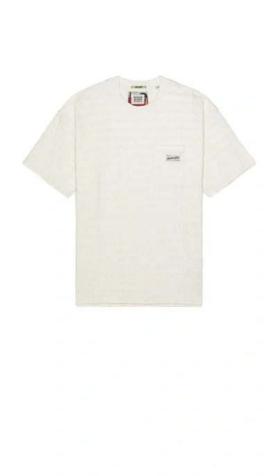 Scotch & Soda Relaxed Fit Tonal Stripe Pocket Tee In White