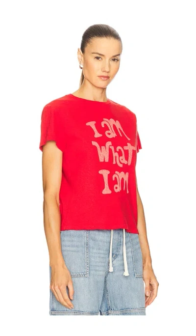 Re/done I Am What I Am Graphic T-shirt In Red