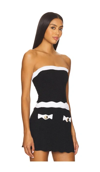 Retroféte Hart Wave-knit Top In Black