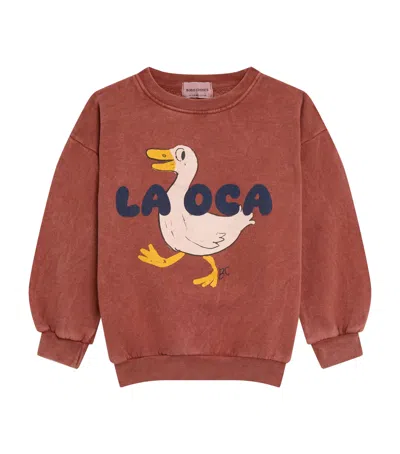 Bobo Choses Duck-print Sweatshirt In Brown