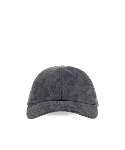 Isabel Marant Corduroy Baseball Cap In Black