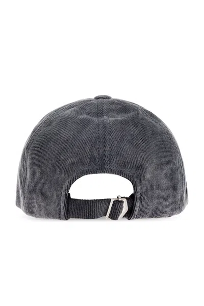 Isabel Marant Corduroy Baseball Cap In Black