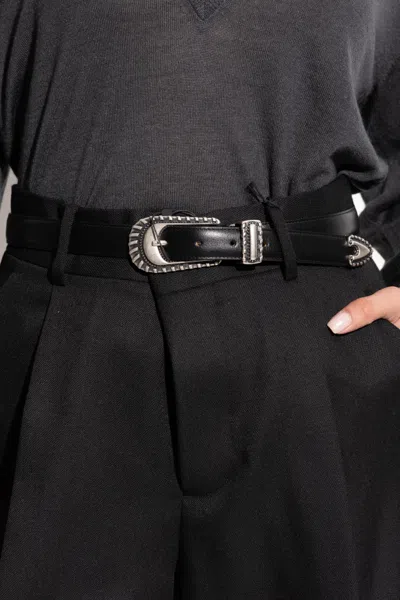 Iro Stitching Detail Belt In Black