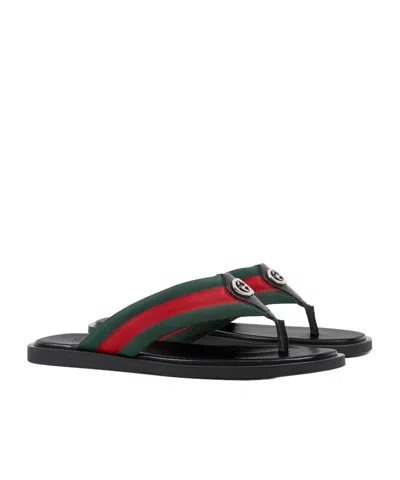 Gucci Interlocking G Thong Sandal In Multi