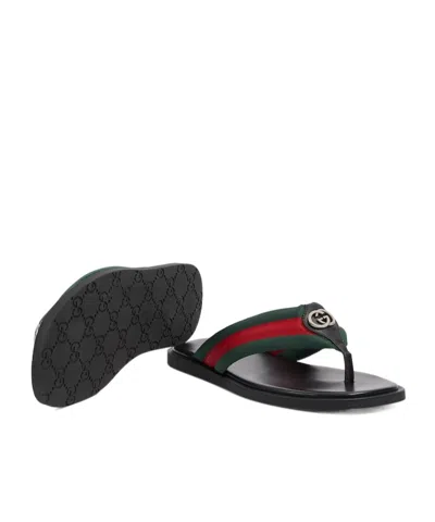 Gucci Interlocking G Thong Sandal In Multi