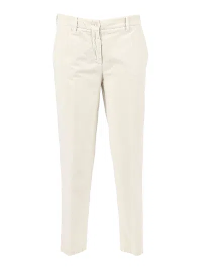 Aspesi Tailored Long Pants With Classic Button Closure In Neutral