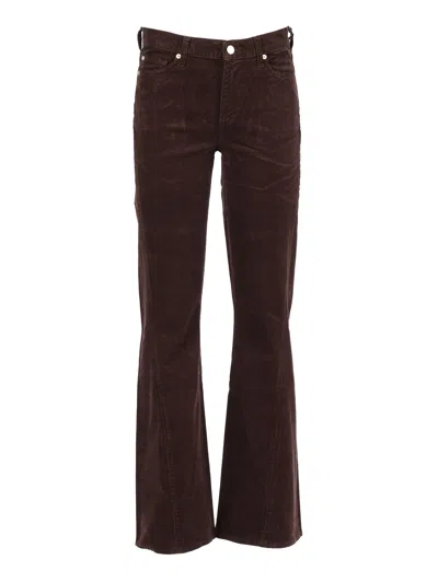 7 For All Mankind Twisted Dojo Tailorless Corduroy Pants Corduroy Coffee Bean In Brown