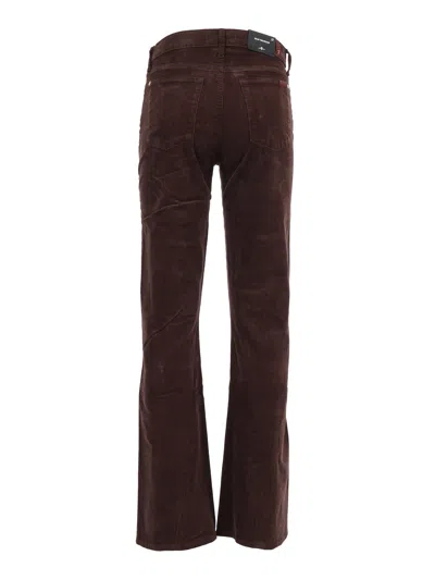 7 For All Mankind Twisted Dojo Tailorless Corduroy Pants Corduroy Coffee Bean In Brown