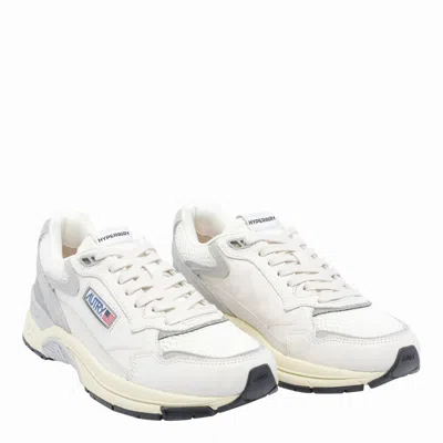Autry Medalist Sneakers In White And Grey With Suede In White