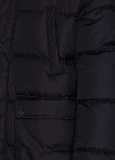 Herno Piumino In Nylon Blu Scuro  Uomo In Black