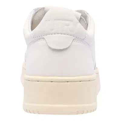 Autry Smooth Leather Low-top Sneakers With Perforated Detailing In White