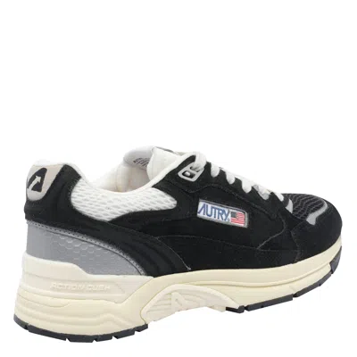 Autry Leather And Fabric Sneakers In Black