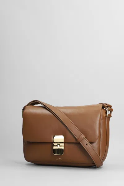 Apc A.p.c. Grace Soft Shoulder Bag In Brown