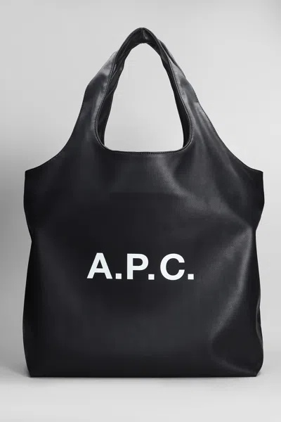 Apc A.p.c. Ninon Canvas Tote Bag In Black