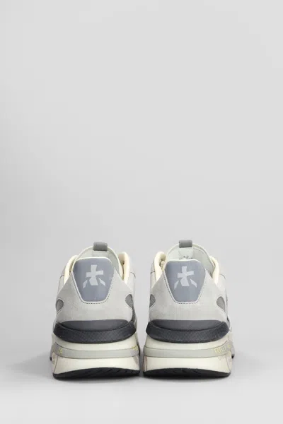 Premiata Chunky Multicolour Sneakers With Premium Leather Accents In Gray