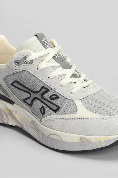 Premiata Chunky Multicolour Sneakers With Premium Leather Accents In Gray