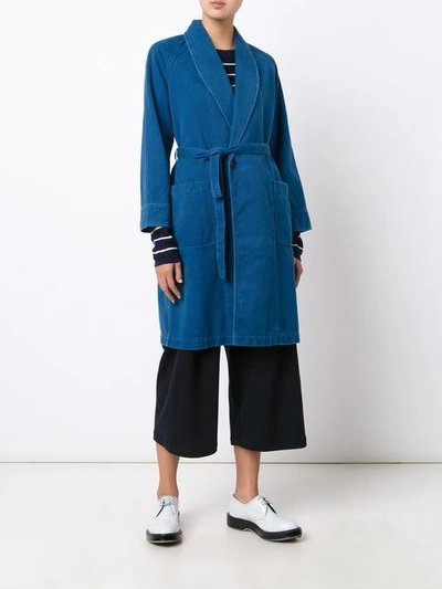 Shop Blue Blue Japan Shawl Collar Coat