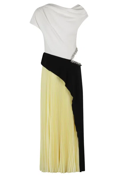 Simkhai Women's Andromeda Embellished Midi Dress In Sunglow Multi In White