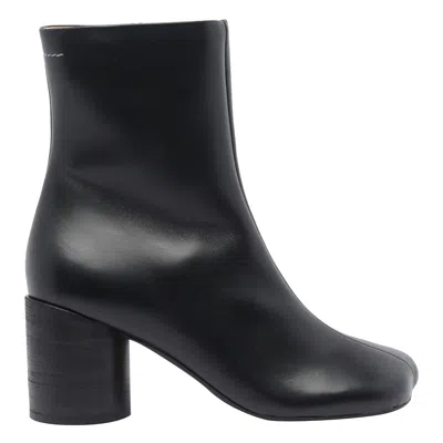 Mm6 Maison Margiela Mm6 By Maison Margiela Black Leather Ankle Booties In Black